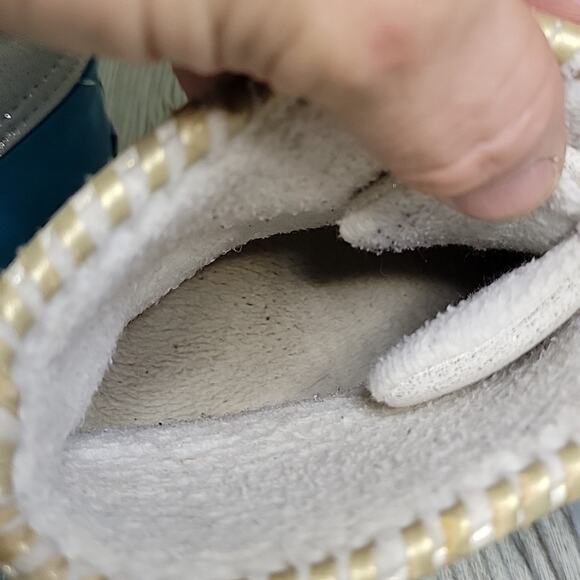 Jack Rogers Chloe Teal and Gold Duck Boots Womens Size 10 - Picture 12 of 12